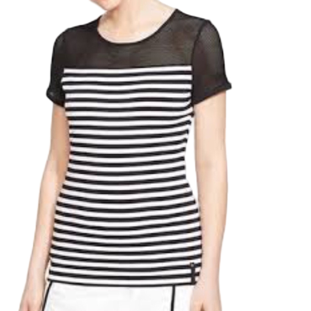 𝅺Ralph Lauren black striped tee